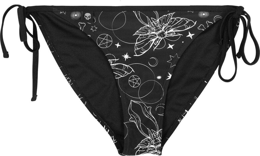 Gothicana by EMP Damen schwarzes Bikini-Unterteil Mix and Match mit Witchy-Print M