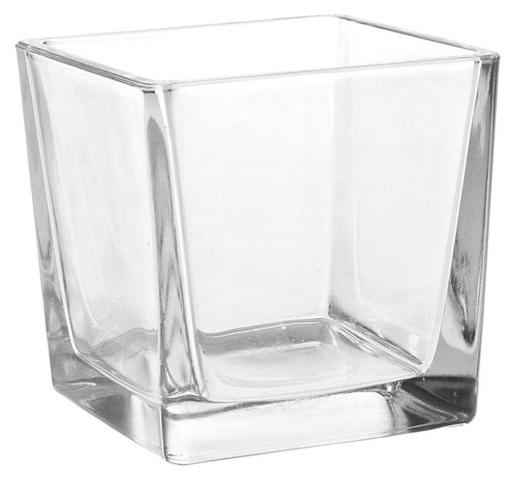 Pot en verre parallélépipédique Pot de plante cube verre Image du produit 