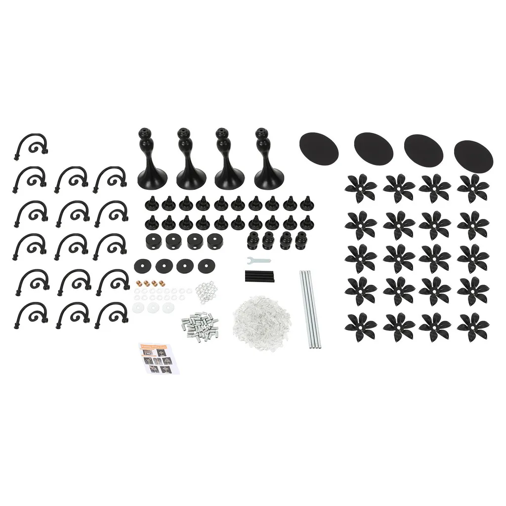 Chandelier Noir Stable 5 Branches 51.5cm - Centre de Table sans Risque - 8
