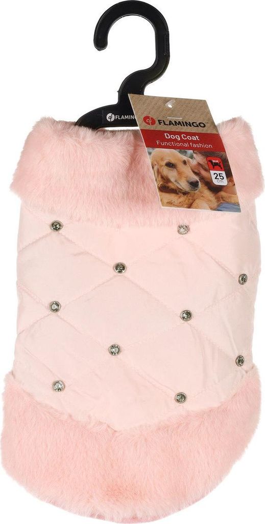 Flamingo Hundemantel Coco rosa, Rückenlänge: 25 cm