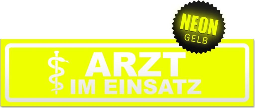 Arzt im Einsatz Motiv 2 invertiert Magnetschild Schild magnetisch