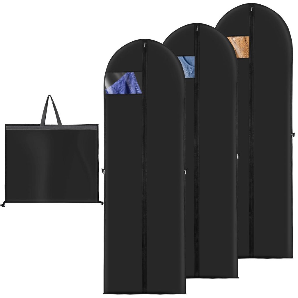 Set van 3 ademende kledinghoezen – 180 x 60 cm, Productafbeelding 