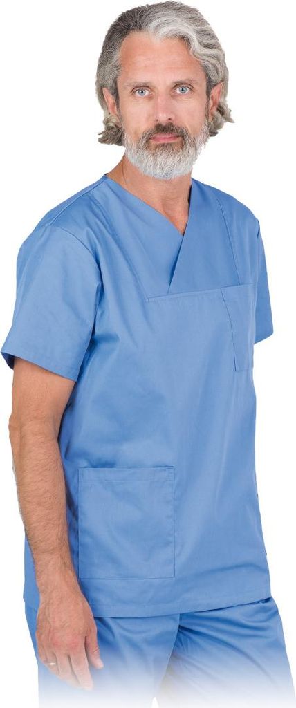 Herren Kasack mit 3 Taschen in Blau Gr. XL