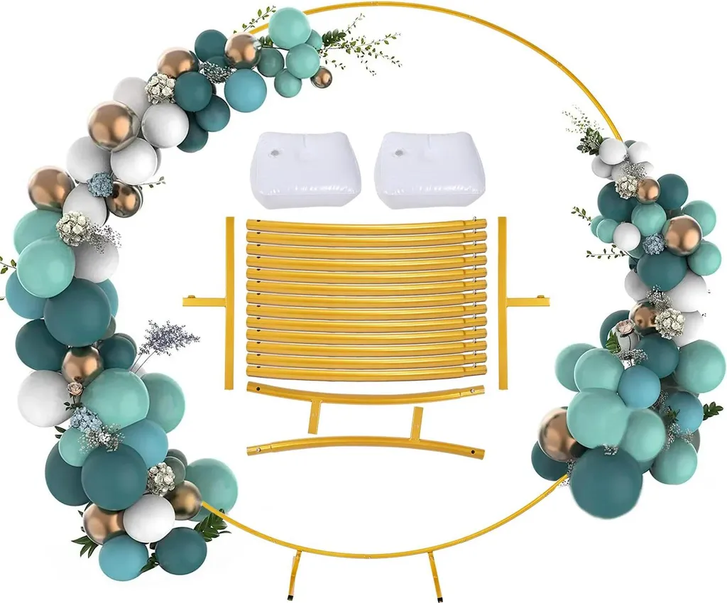 Arche de Mariage Circulaire 2,2m Support Ballons et Fleurs Anniversaire - 2