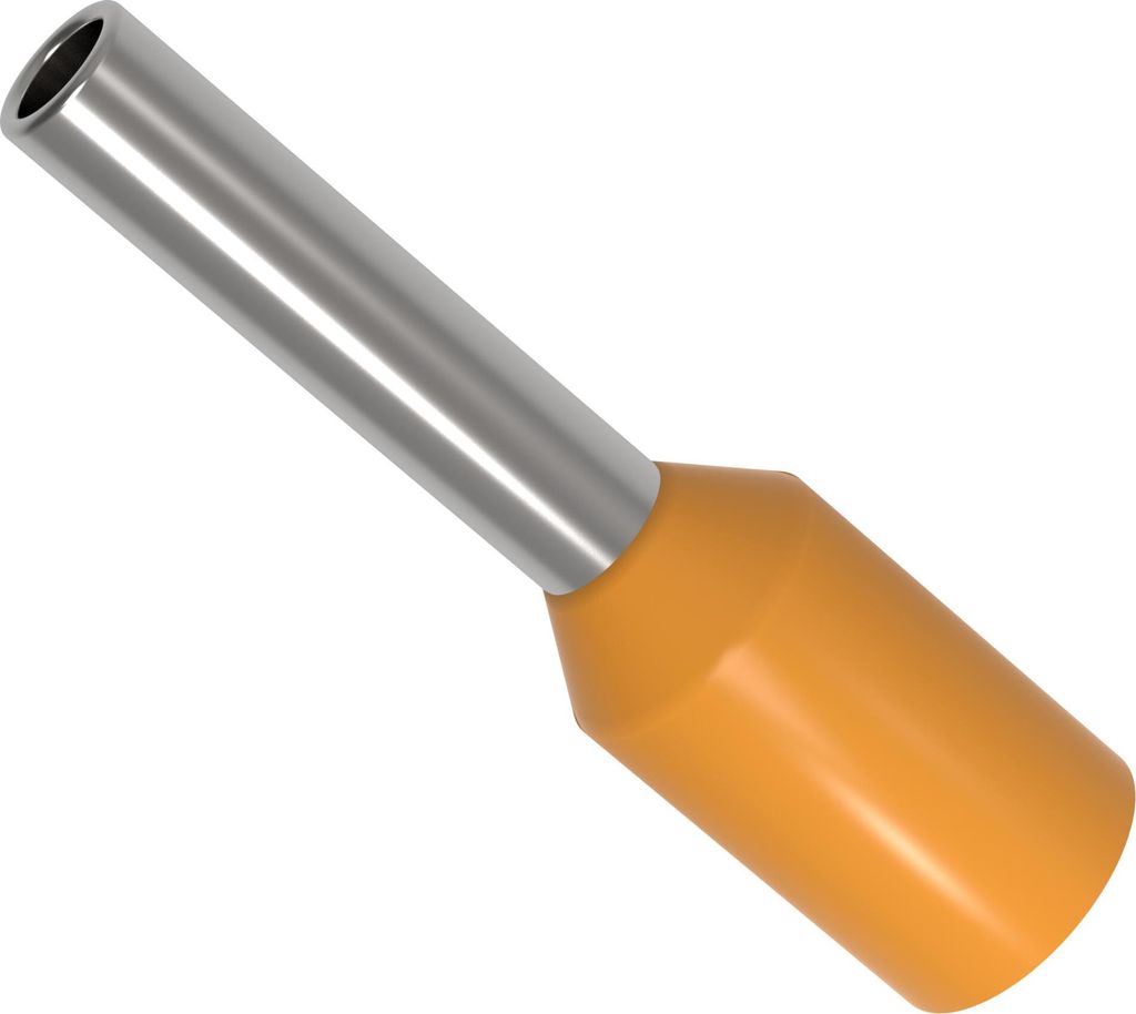 10 AUPROTEC Aderendhülsen 0,50 mm² isoliert orange Kabelendhülsen