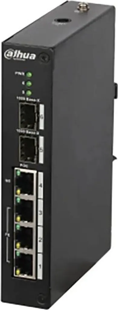 Switch PoE Industriel 4 Ports Dahua PFS4206-4P-96 pour Caméra IP et WiFi