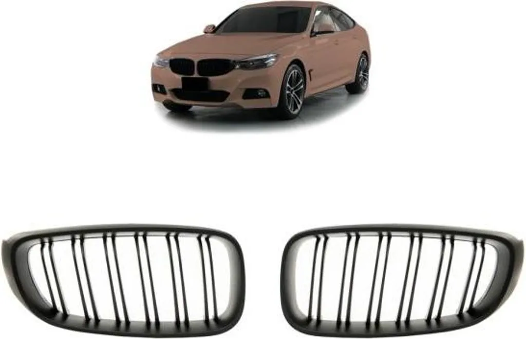 Grille de calandre double barre BMW Série 3 F34 GT 2013-2020 noir mat
