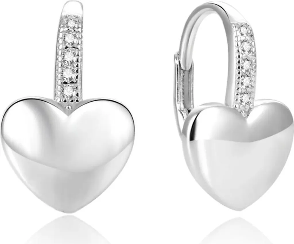 Orecchini Cuore in Argento Sterling AGUC1775: Eleganza Artigianale