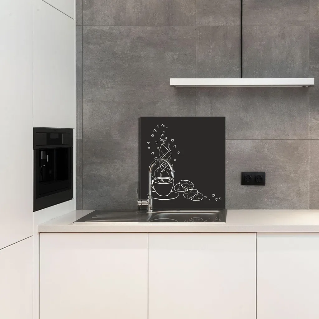Decorazione Cucina Vetro 60x65 Caffè - Coprifuoco e Paraschizzi - 4