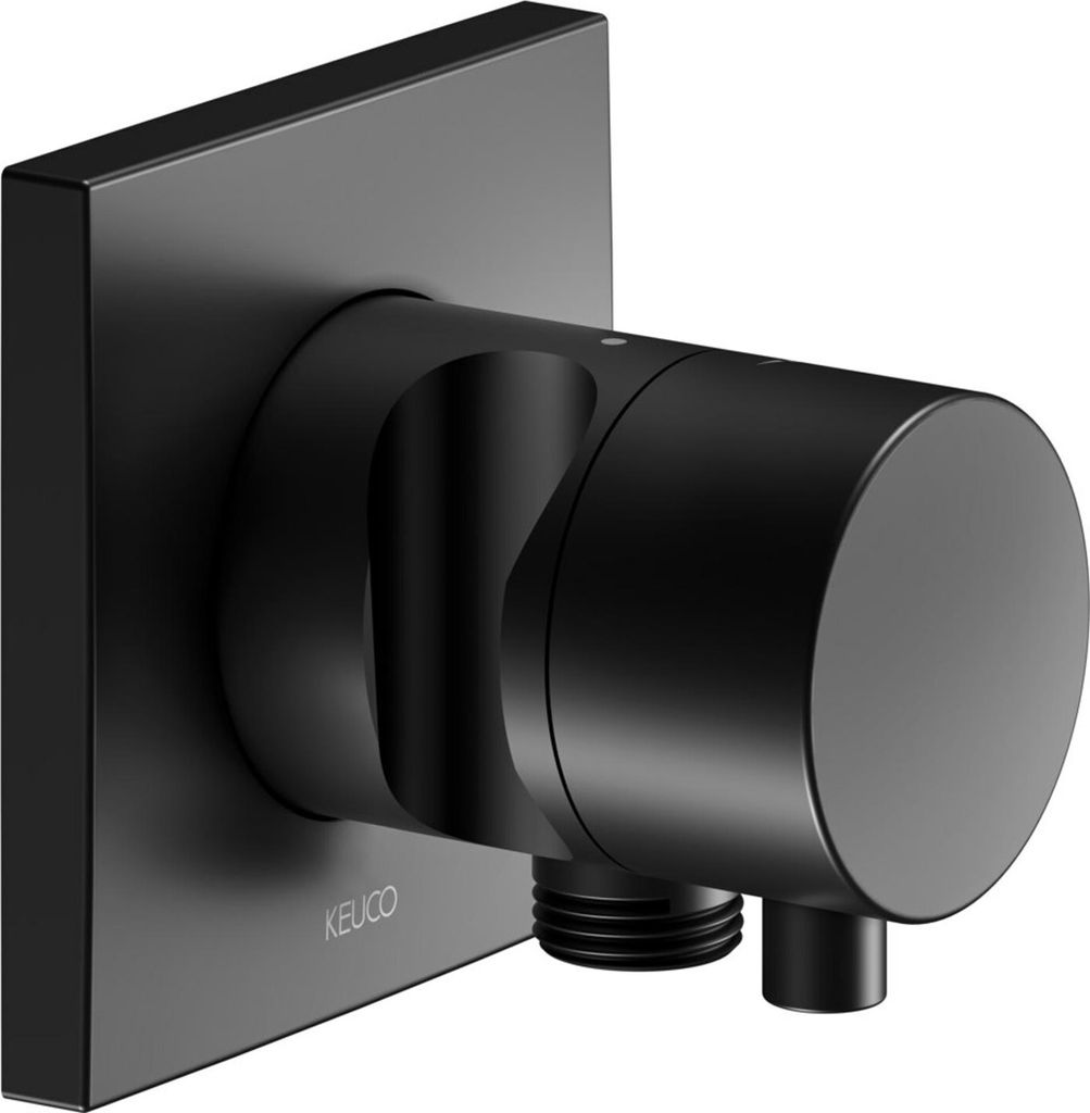 KEUCO IXMO Absperrventil UP, 1 Verbraucher mit Schlauchanschluss und Brausehalter mit Comfort Griff, Rosette eckig, 59541371202