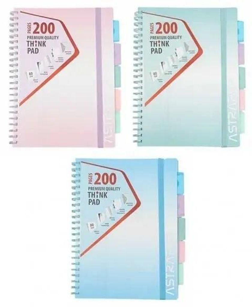 Heftnotizbuch A4, 200 Seiten, linierte Seiten, PP-Einband, Produktbild 