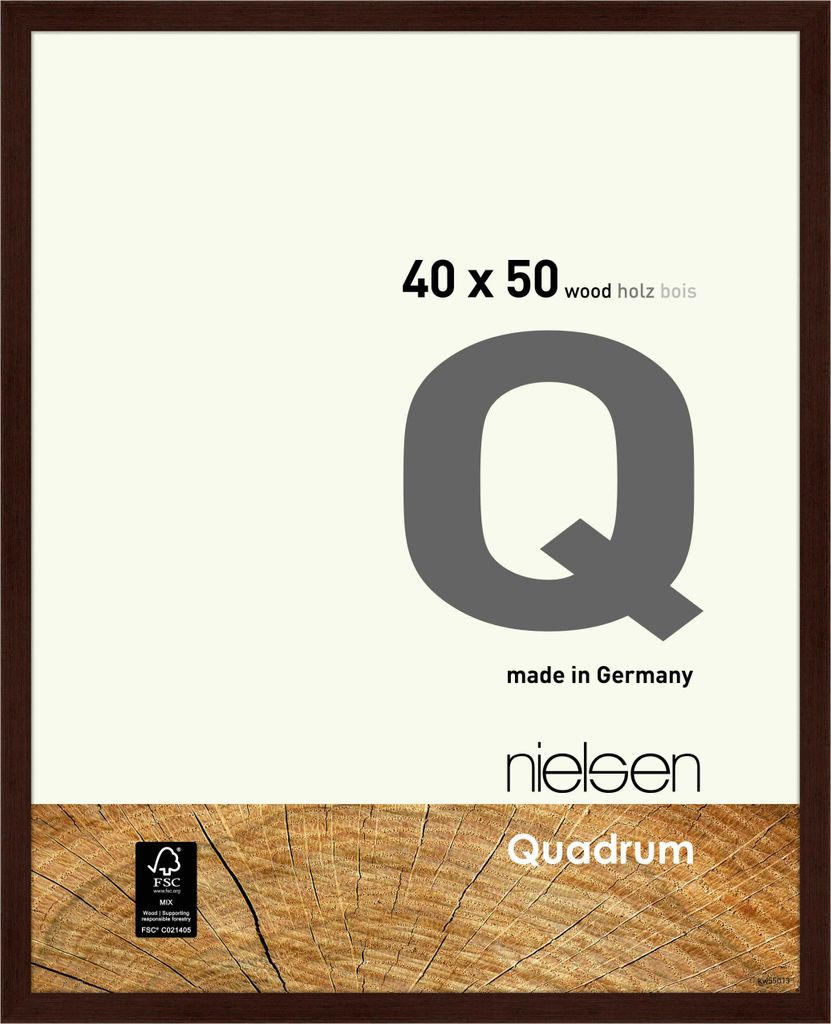 nielsen Holz Bilderrahmen Quadrum, 40x50 cm, Wengé