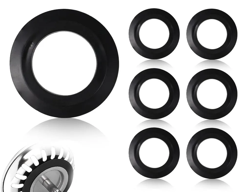 Joint caoutchouc pour siphon d'évier et bonde de filtration Ø83mm noir