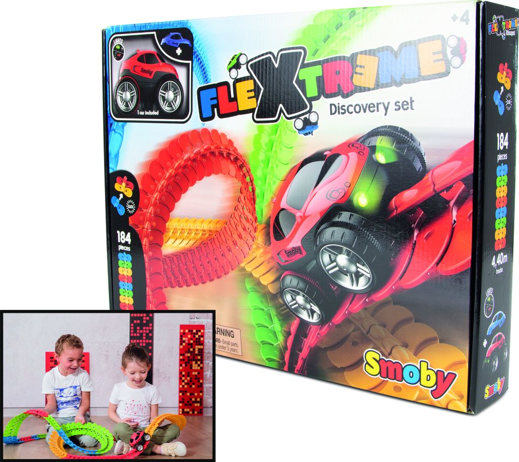 Smoby FleXtreme Starter-Set Autorennbahn - 184 bunte Produktbild 16