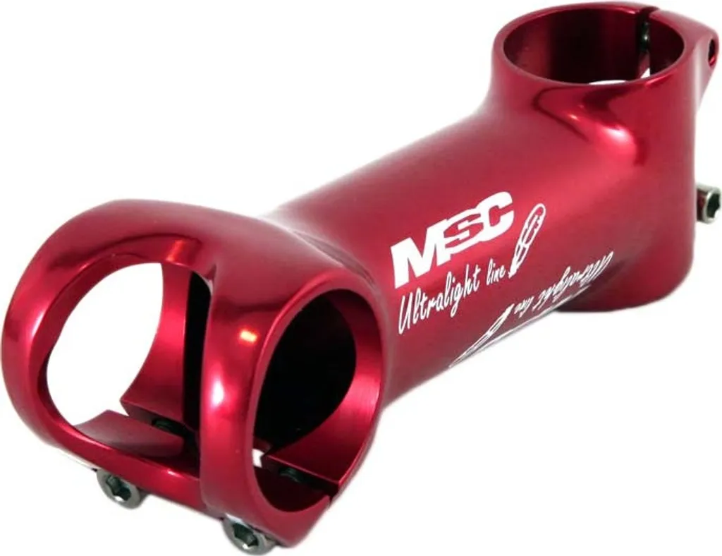 Potence de vélo Msc Ultralight II Line Rouge 80 mm 6º pour Route et VTT