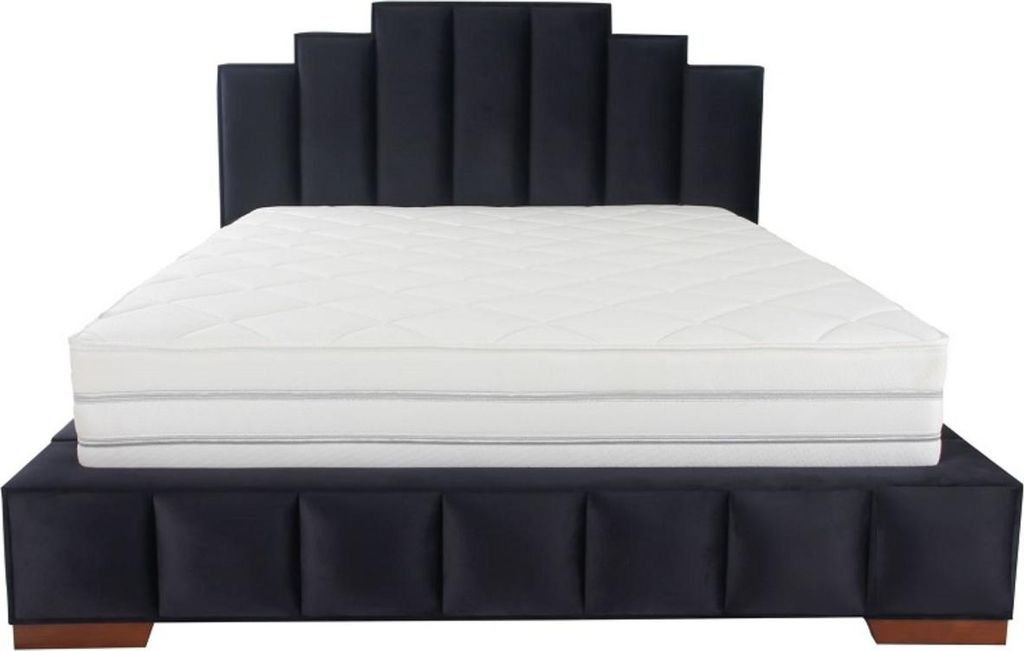 Casa Padrino Luxus Doppelbett Lila / Braun - Verschiedene Größen - Modernes Bett mit Matratze - Schlafzimmer Möbel