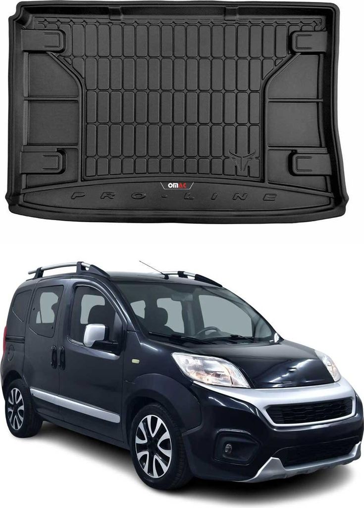 OMAC Gummi Kofferraumwanne für Fiat Fiorino 2007-2017 TPE Laderaumwanne Schwarz