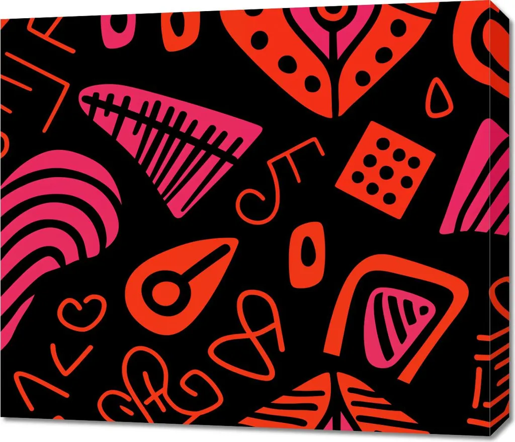Tableau Rythme des Motifs Image 70 x 60 cm Décoration Murale Abstraite