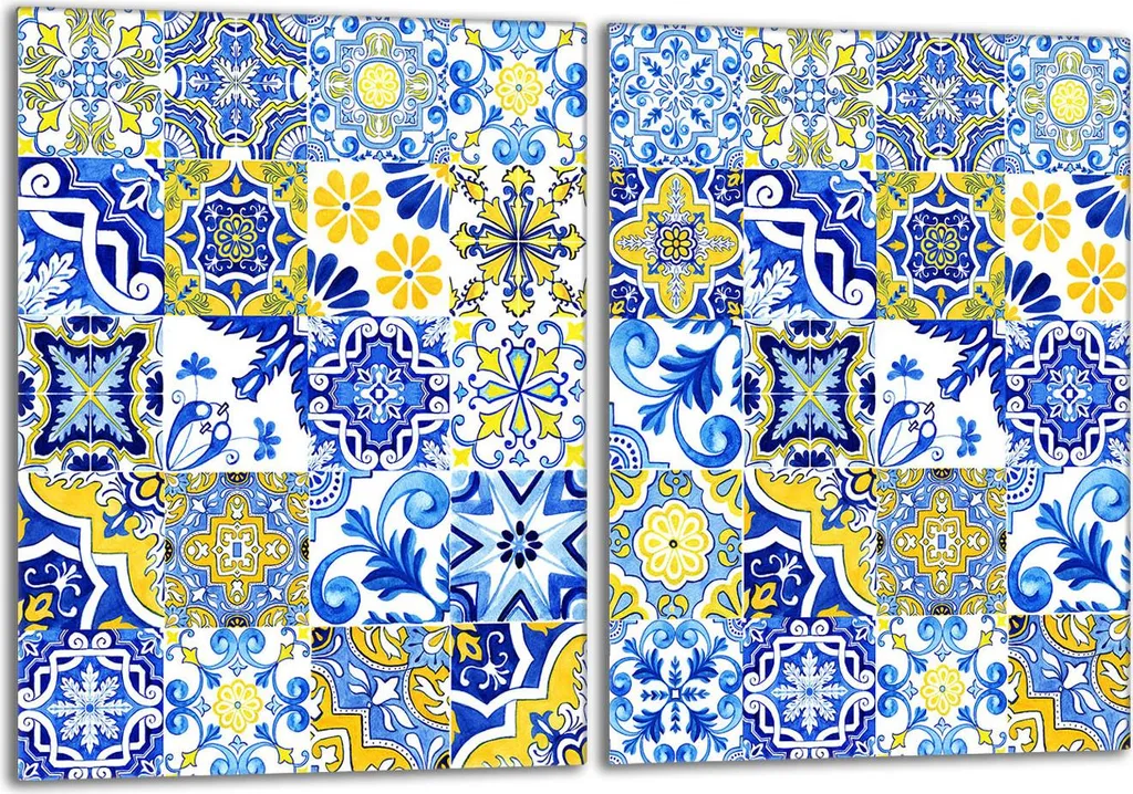 Copri Piano Cottura Vetro Ceramica Mosaico 2x 40x52 cm Universale