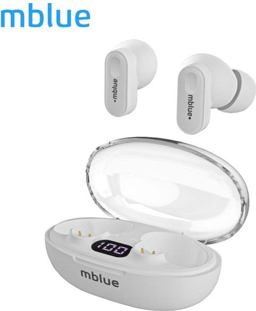 mblue AR01 True Wireless Earbuds BT In-Ear-Ohrh?rer mit LED-Anzeige, Ger?uschunterdrš¹ckung, Sportkopfh?rer, eingebautes Mikrofon, Freisprechfunk...