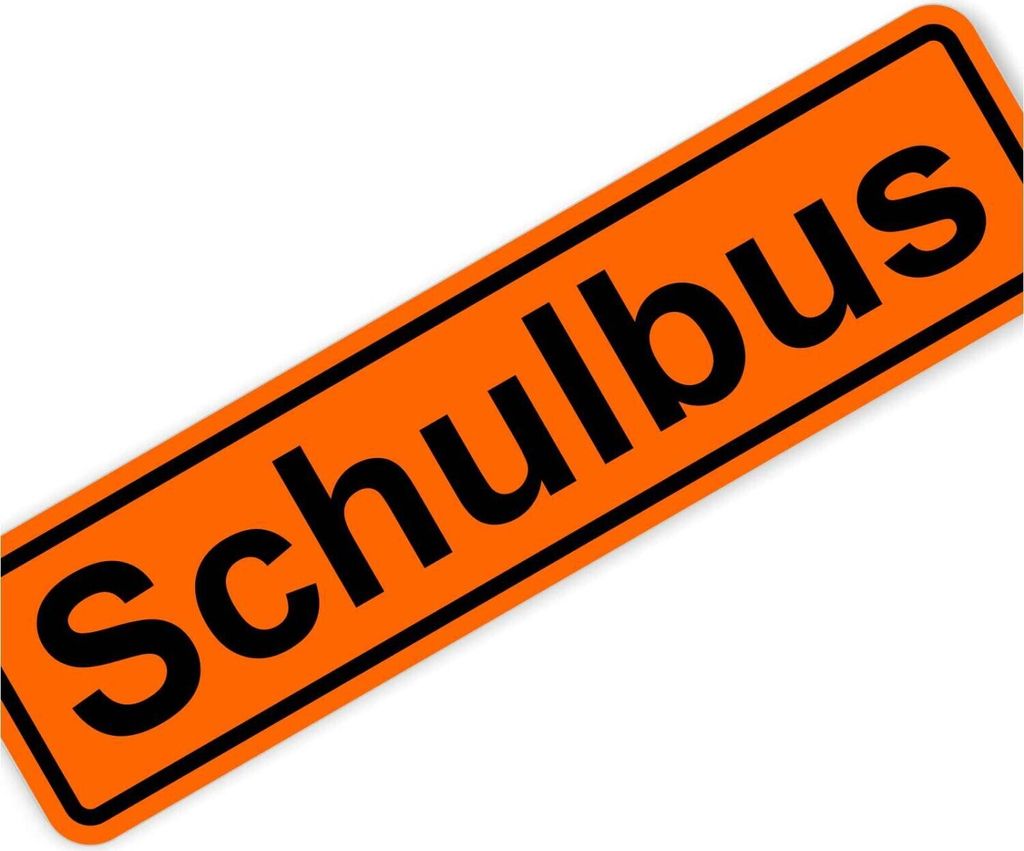Magnetschild Schriftzug Schulbus 30 x 8 cm 0,9mm stark