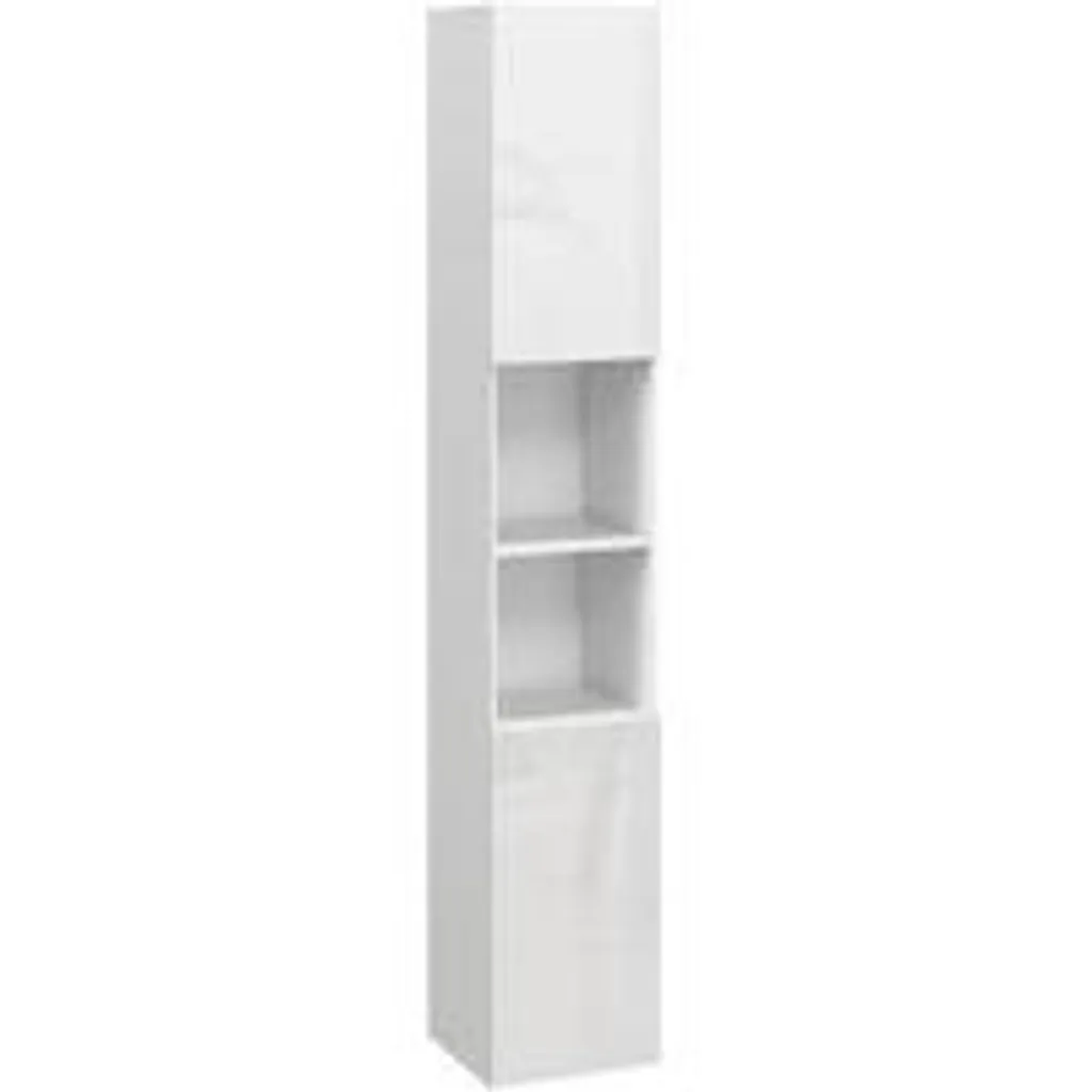 Meuble gain de place salle de bain blanc modulable 2 caissons rangement