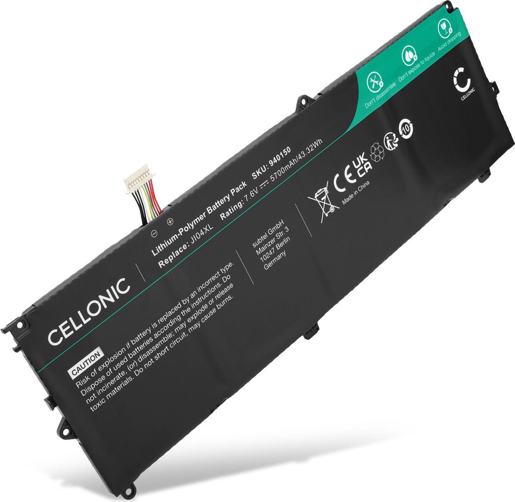 CELLONIC 1x Akku für Notebook Kompatibel mit HP ProBook 440 Gen 5, Elite x2 1012 Gen 2 , ji04xl - (5700mAh, 7.6V)