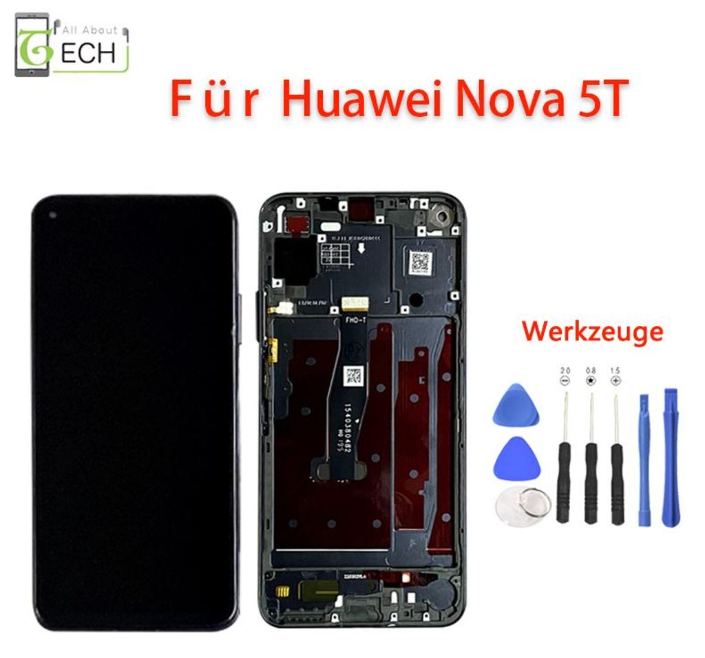 Für Huawei Nova 5T Honor 20 YAL-L21 LCD Display Mit Rahmen Produktbild 