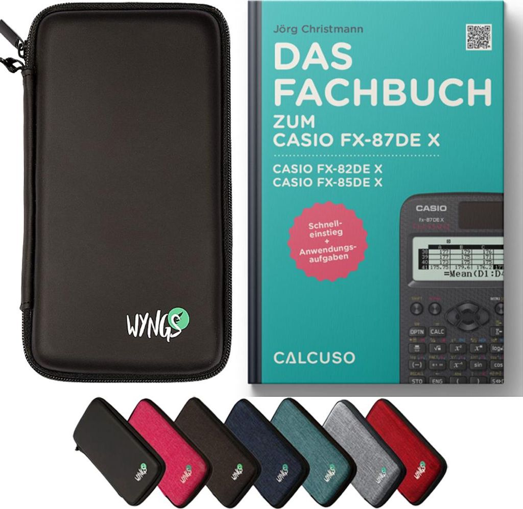 CALCUSO Zubehör Standardpaket Schwarz kompatibel für Taschenrechner Casio FX-85DE X