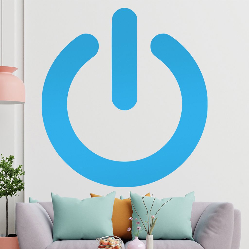 KIWISTAR On Off Button - Knopf Ein Aus Schalter Wandtattoo in 6 Größen - Wandaufkleber Wall Sticker - Dekoration, Küche, Wohnzimmer, Schlafzimme...