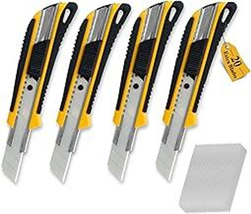 Set 4 Coltelli Multiuso 18mm CCLIFE per Cartone e Fai-da-te - 1