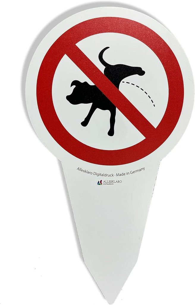 AllesKlaro® - Verbotsschild Kein Hunde pinkeln - 28 x 16 cm Produktbild 