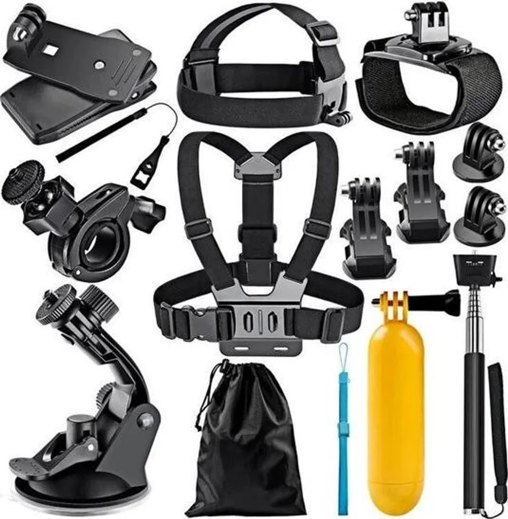 Pack Accessoires Caméra d'Action Universel - Fixations Sport et Plongée