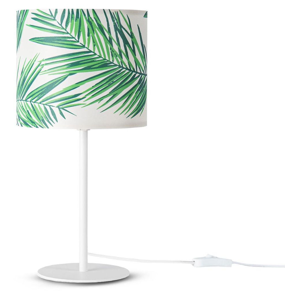 Tischlampe Nachtlicht Lampenschirm Lampe Tisch Zimmer Palme Jungle Leuchten Farbe / Größe Grün (Ø18cm)
