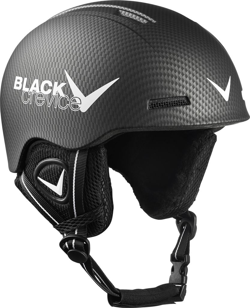 BLACK CREVICE Kinder Ski-& Snowboardhelm - STUBAI | Farbe: Black Carbon | Größe: 2 (52-54 cm)