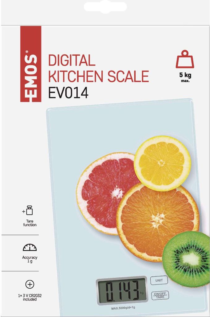 EMOS Küchenwaage aus Hartglas, Digitalwaage mit LCD Produktbild 13