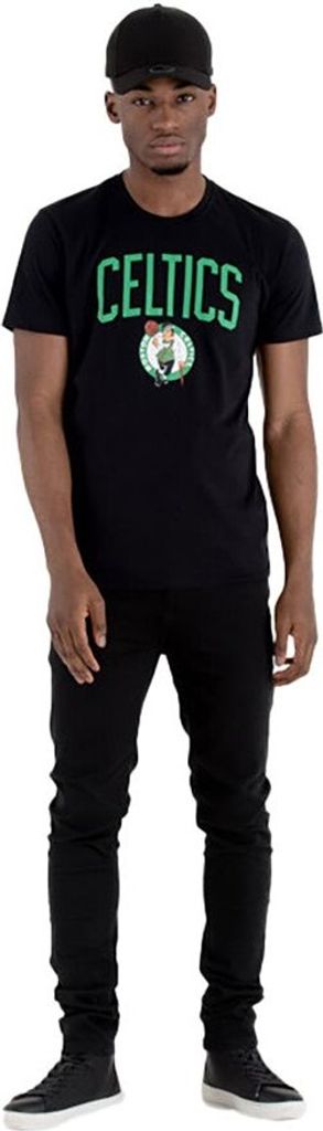 New Era Nba Regular Boston Celtics Kurzarm-t-shirt Schwarz XL Mann Schwarz XL