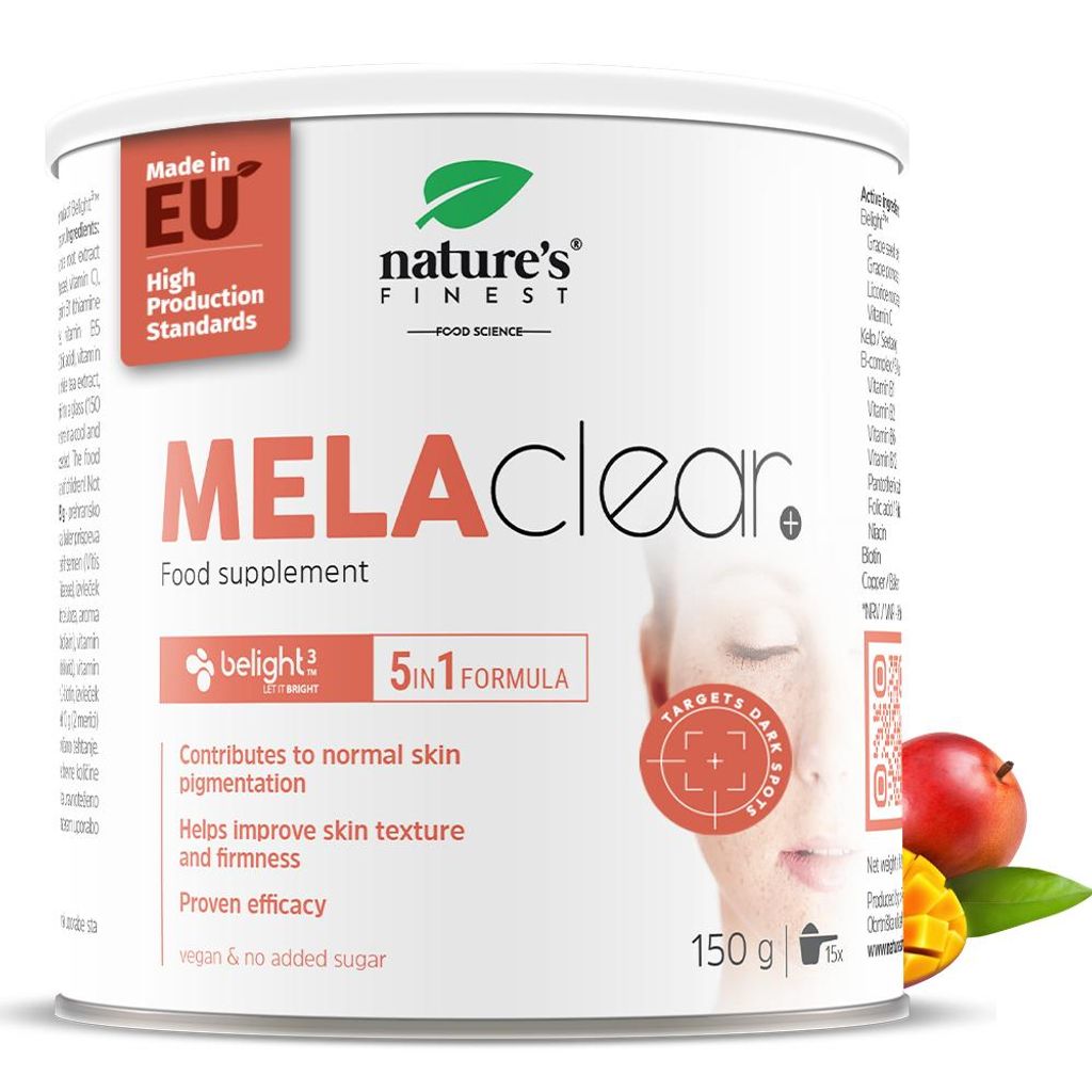 MELAclear+ - Pulver mit Belight, Mangogeschmack, Produktbild 