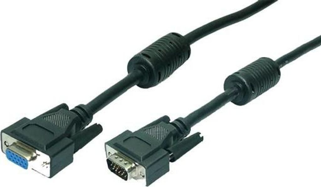 LogiLink 3m VGA M/F, 3 m, VGA (D-Sub), VGA (D-Sub), Schwarz, Männlich/Weiblich, RoHS