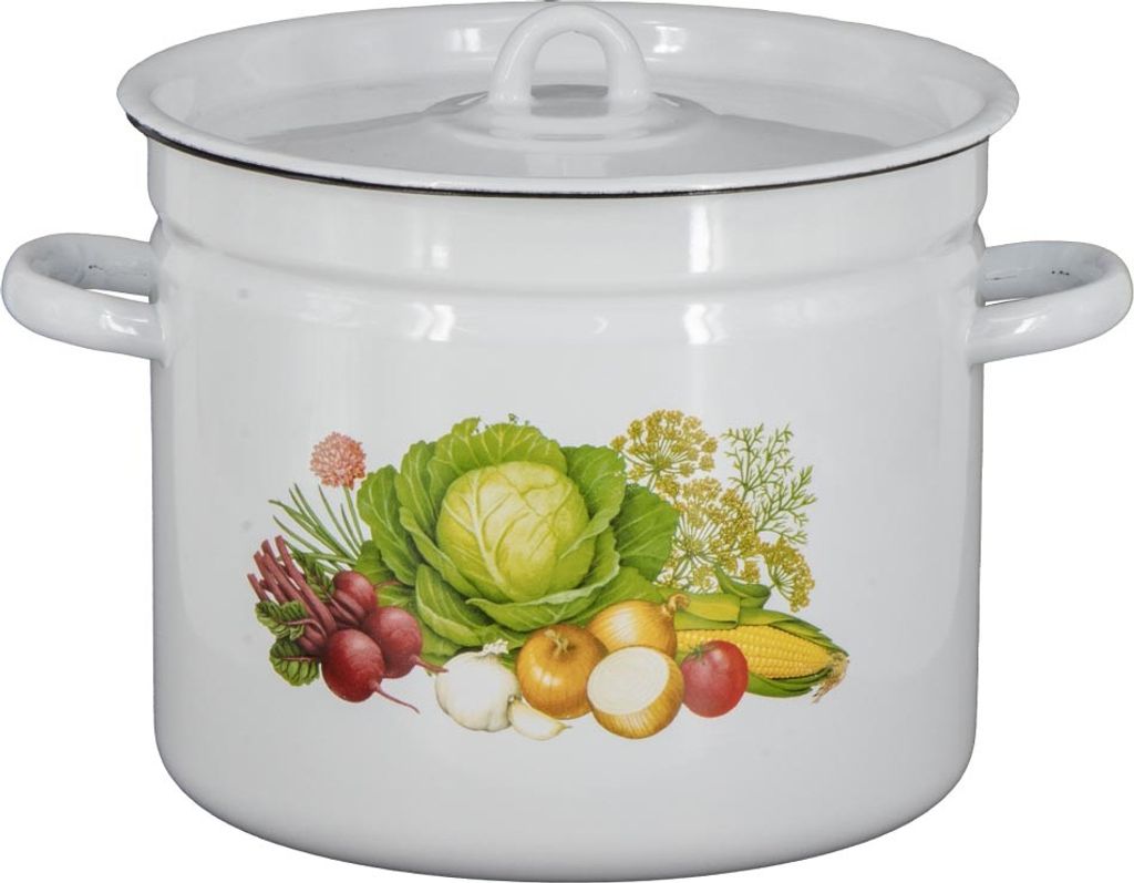 Gemüse Emaille Kochtopf Topf 5,5 Liter ca 23cm Durchmesser Produktbild 