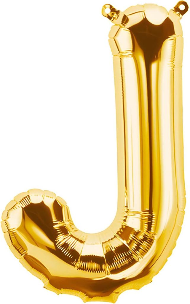 Balon foliowy litera J, złoty, ok. 80 cm, do napełniania Zdjęcie produktu 