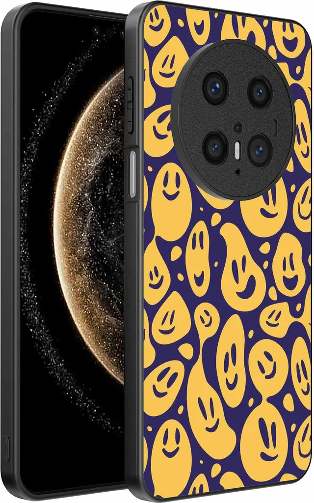Cover Huawei Mate 70 Smiley Purple Yellow - Protezione TPU Smartphonica