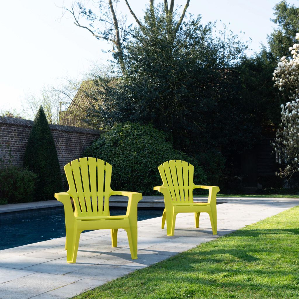 Lot de 2 Fauteuils Adirondack de jardin en résine Image du produit 