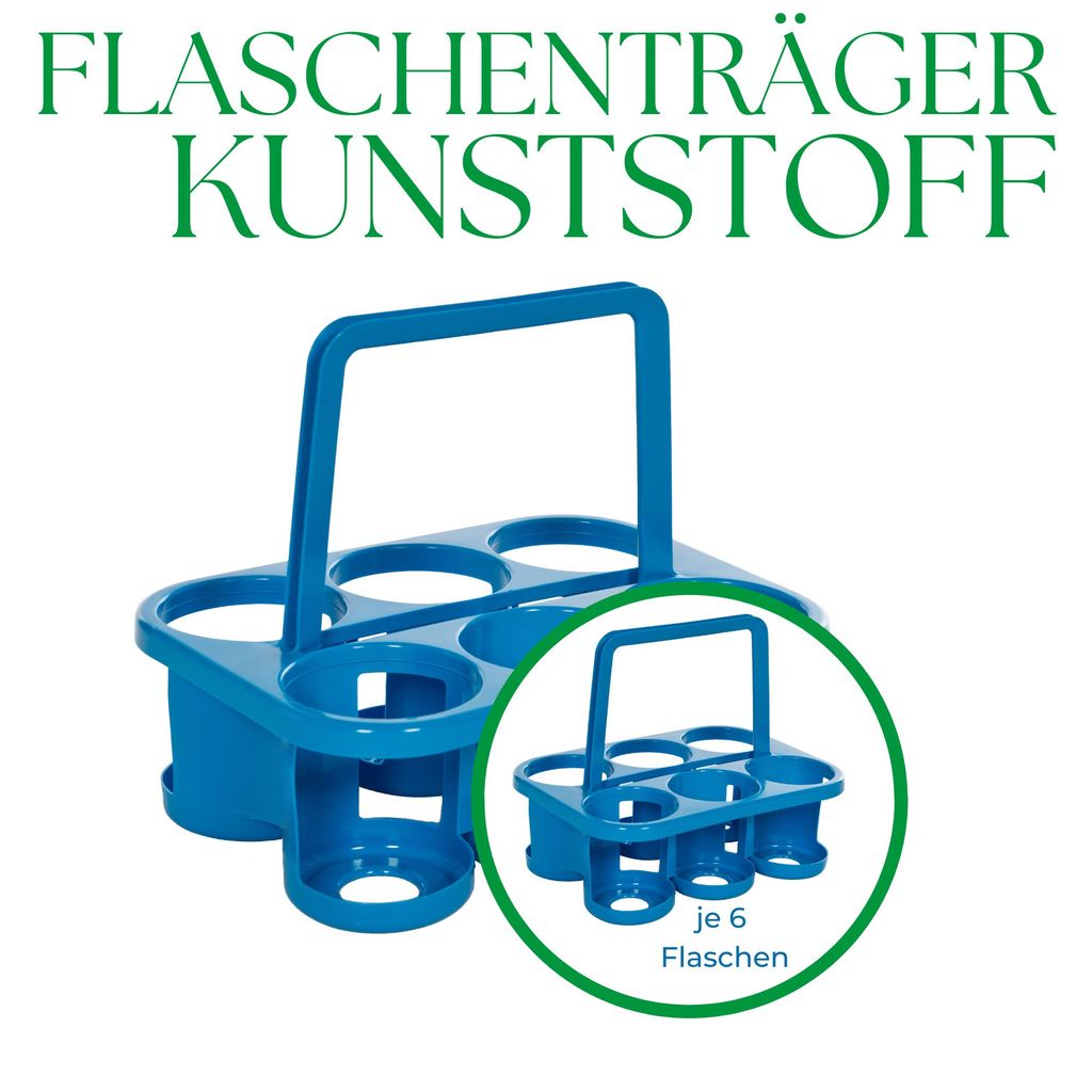 Flaschenkorb, 3 Flaschen, Blau, Eisen, Transport