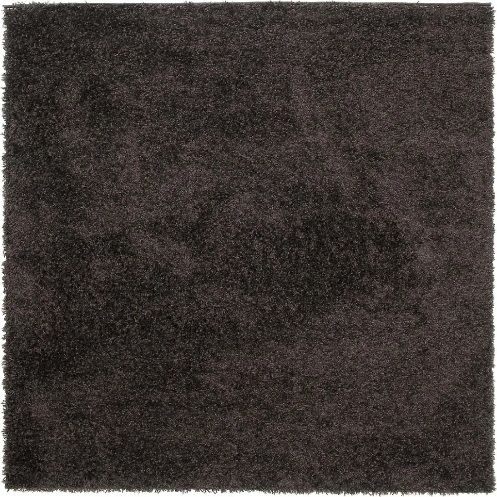Tapis ESSENCE Carré Noir 200x200 cm - Tapis Moderne de Salon Unicolore