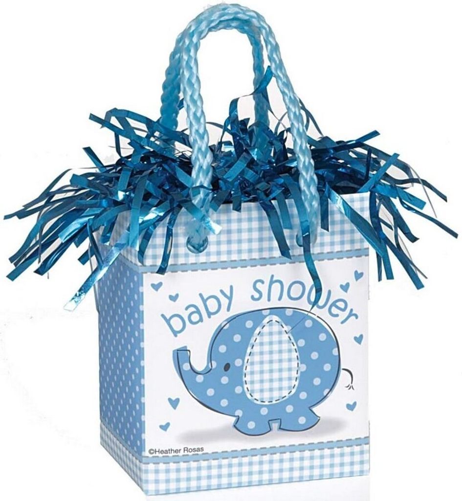 Unique Party - Elefant - Ballongewicht, Baby Shower - Kunststoff SG24072 (Einheitsgröße) (Blau)