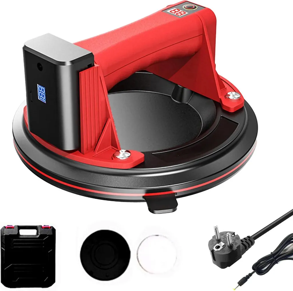 Ventosa Elettrica 300kg Display Intelligente con Valigetta Rossa Pro