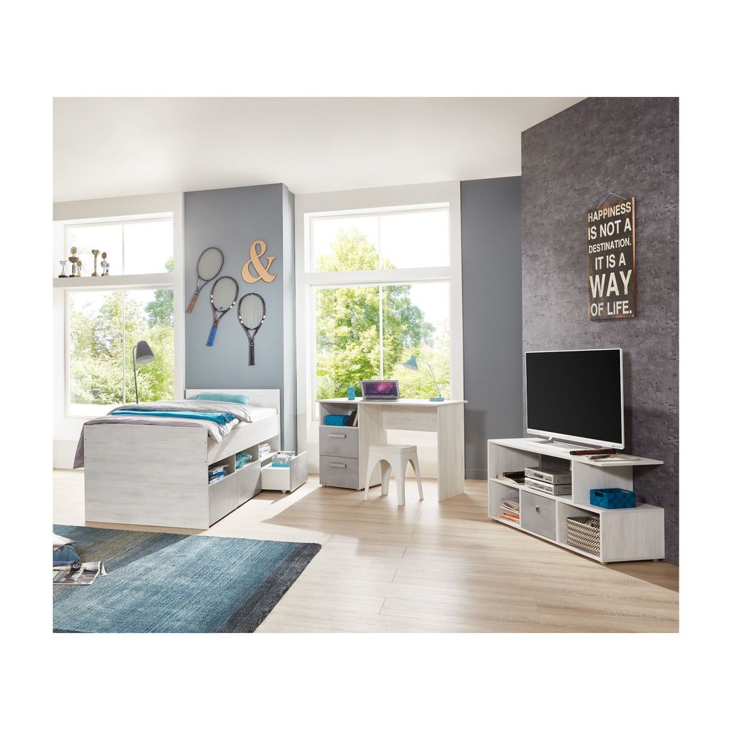 Jugendzimmer Set Insa 3-tlg. Bett inkl. Schubkasten, Produktbild 