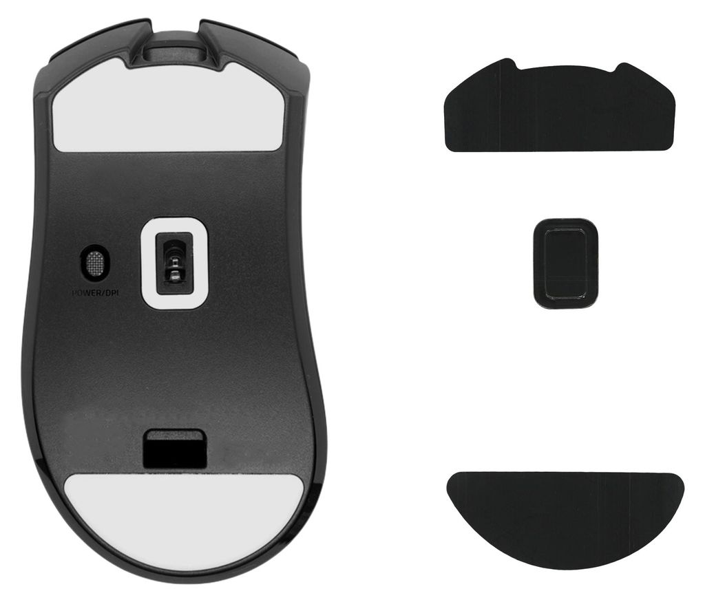 kwmobile Mouse Feet Sticker kompatibel mit Razer DeathAdder V3 HyperSpeed Ersatz Glider - Mausfüße passgenau - Maus Glides in Schwarz