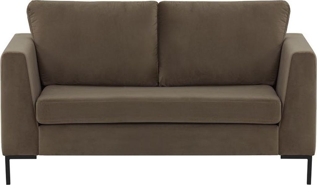 Zweisitzer-Sofa Gosena-Velluto 17-czarny - metal